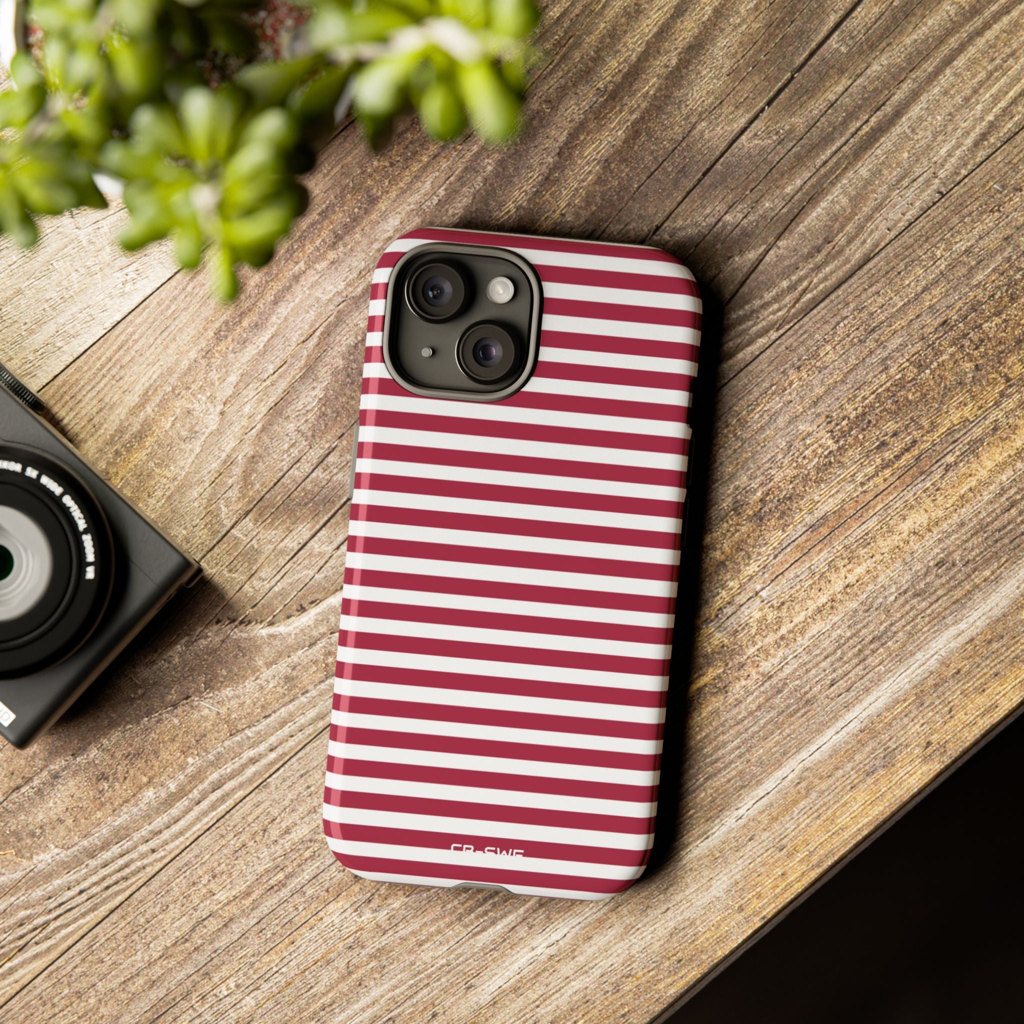 Crimson Stripes Flow - iPhone Case