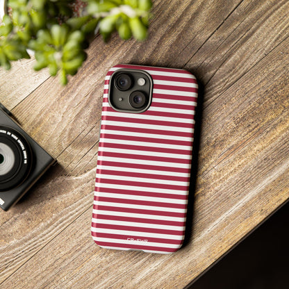 Crimson Stripes Flow - iPhone Case