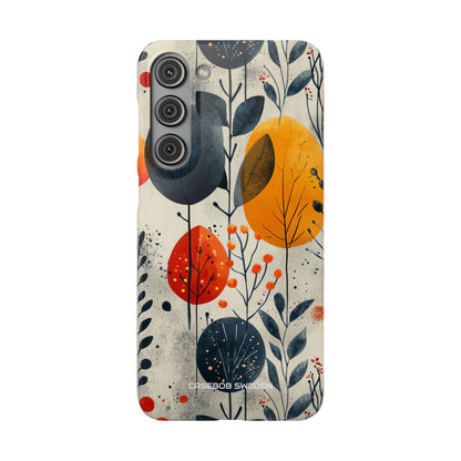 Modern Autumn Leaf Pattern - Slim Samsung S23 Phone Case