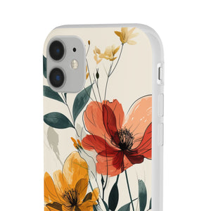 Serene Floral Harmony | Flexible Phone Case for iPhone