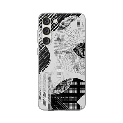 Geometric Monochrome Flow Samsung S23 - Flexi Phone Case