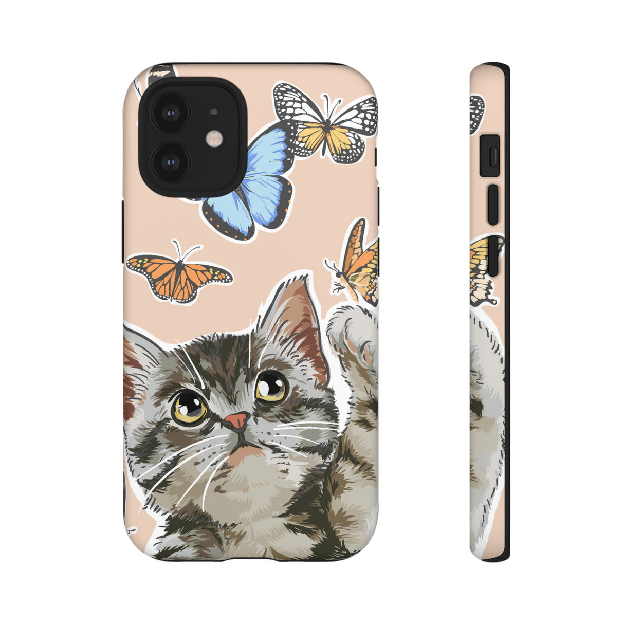 Cute Cat Butterflies - Protective Phone Case