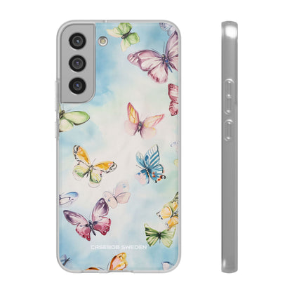 Watercolor Butterfly Bliss - Flexi Samsung S22 Phone Case