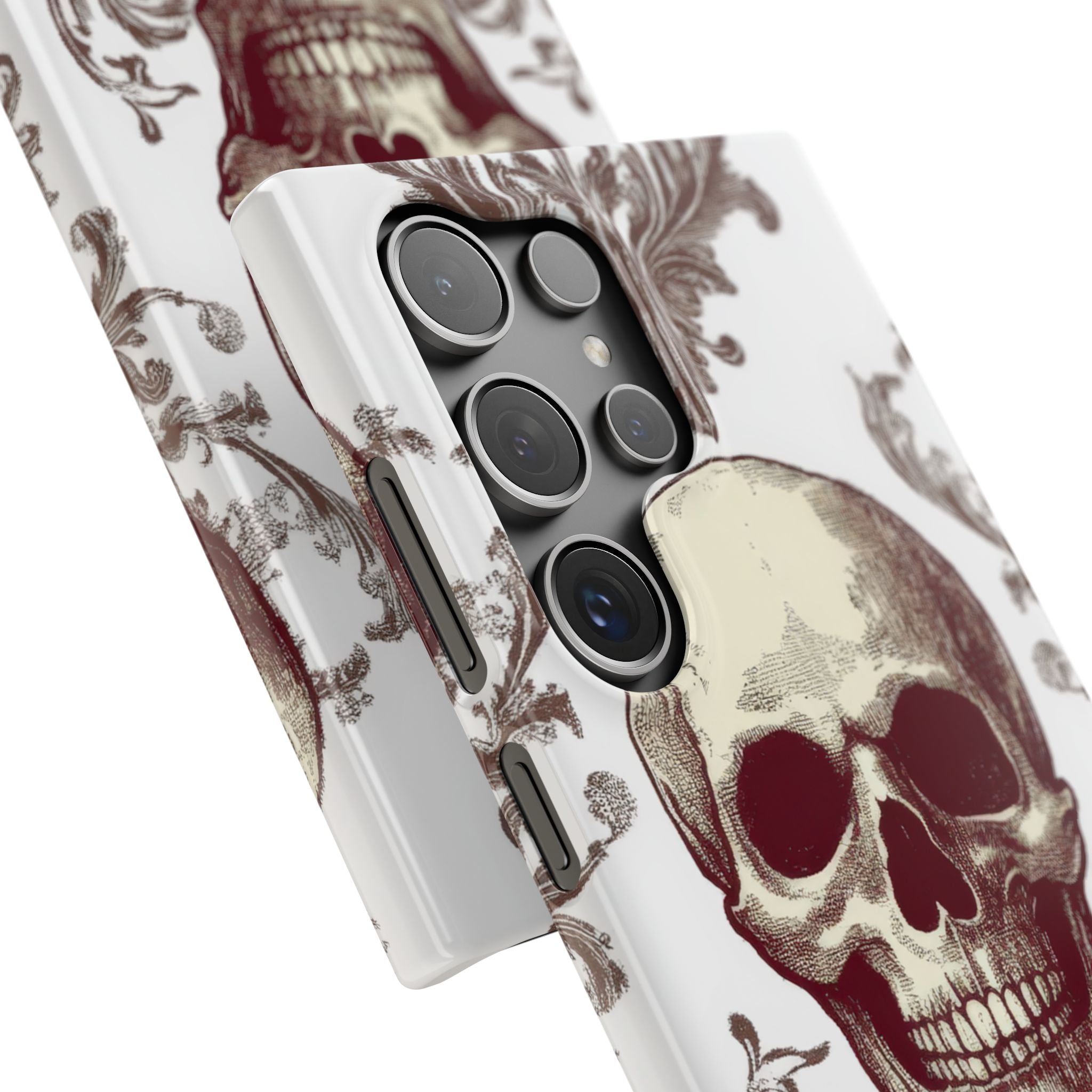 Gothic Skulls and Ornate Foliage Samsung S24 - Slim Phone Case