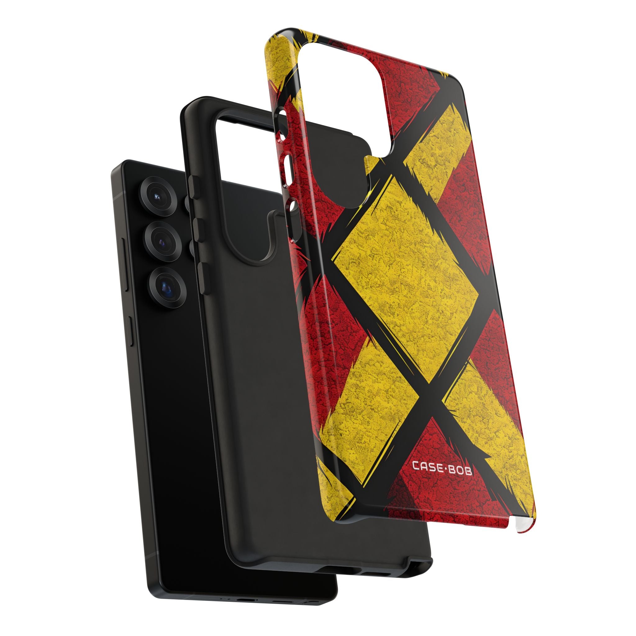 Cracked Diamond Grid Samsung S25 Ultra Case - Tough