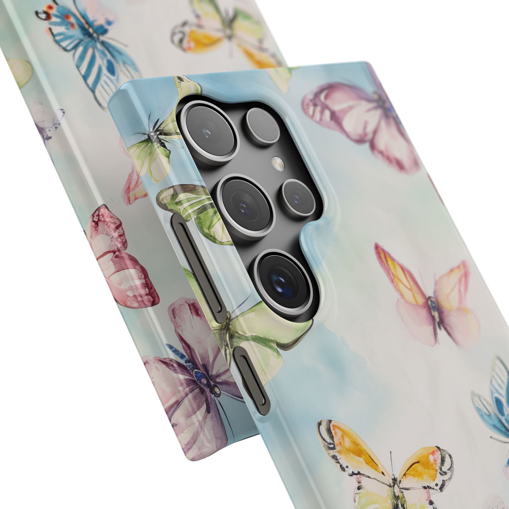 Watercolor Butterfly Bliss - Slim Samsung S24 Phone Case