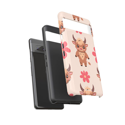 Cute Cattle & Flowers - Google Pixel Case