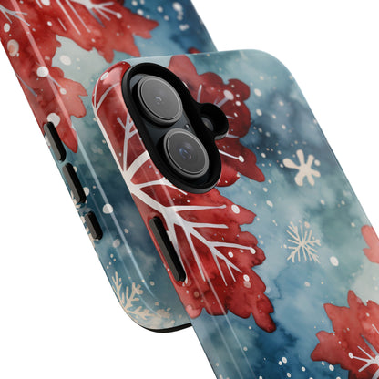 Winter Leaves Dance - iPhone Case