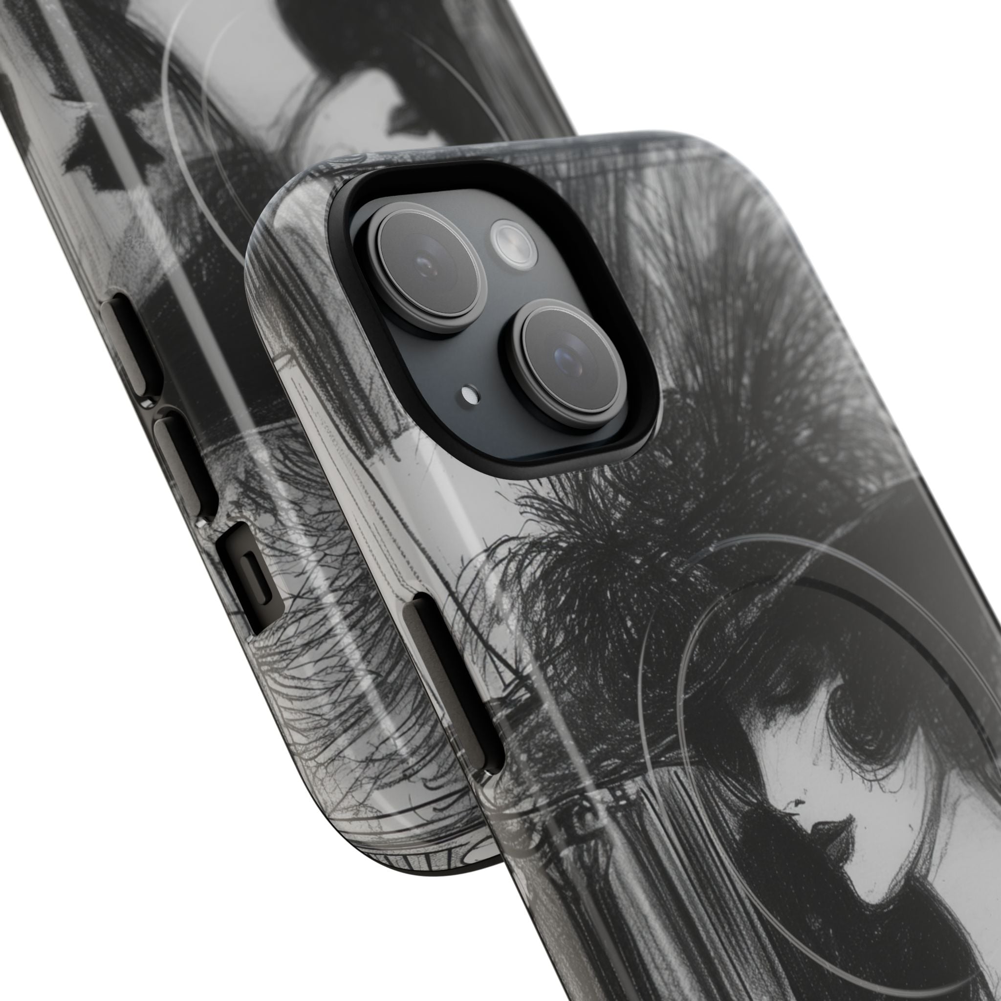 Timeless Elegance in Monochrome iPhone 15 | Tough+ Phone Case