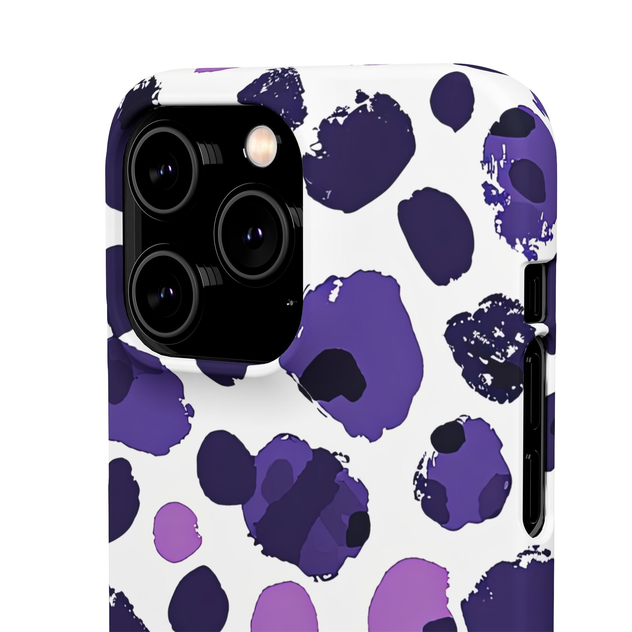 Purple Inkblots iPhone 14 - Slim Phone Case