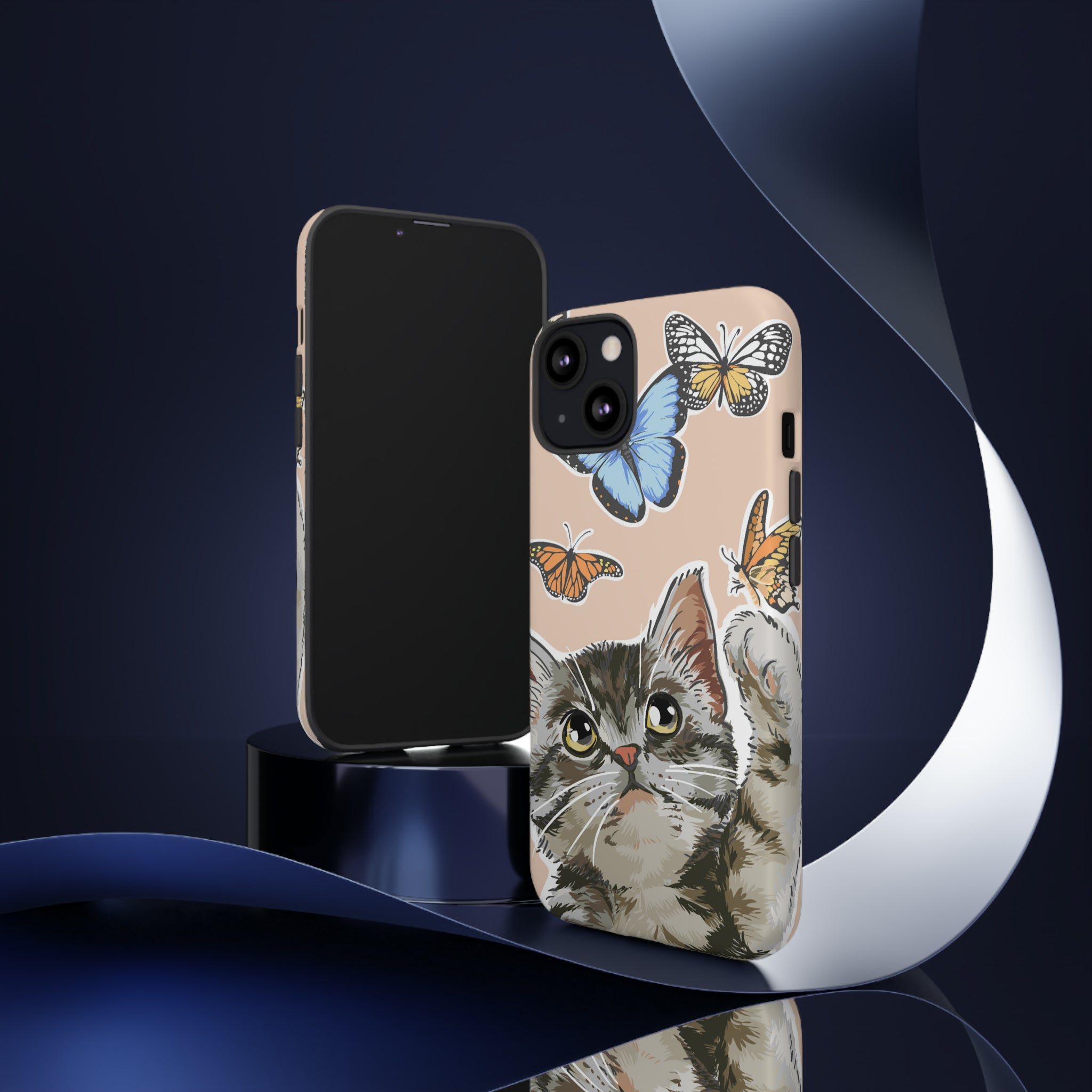 Cute Cat Butterflies - Protective Phone Case