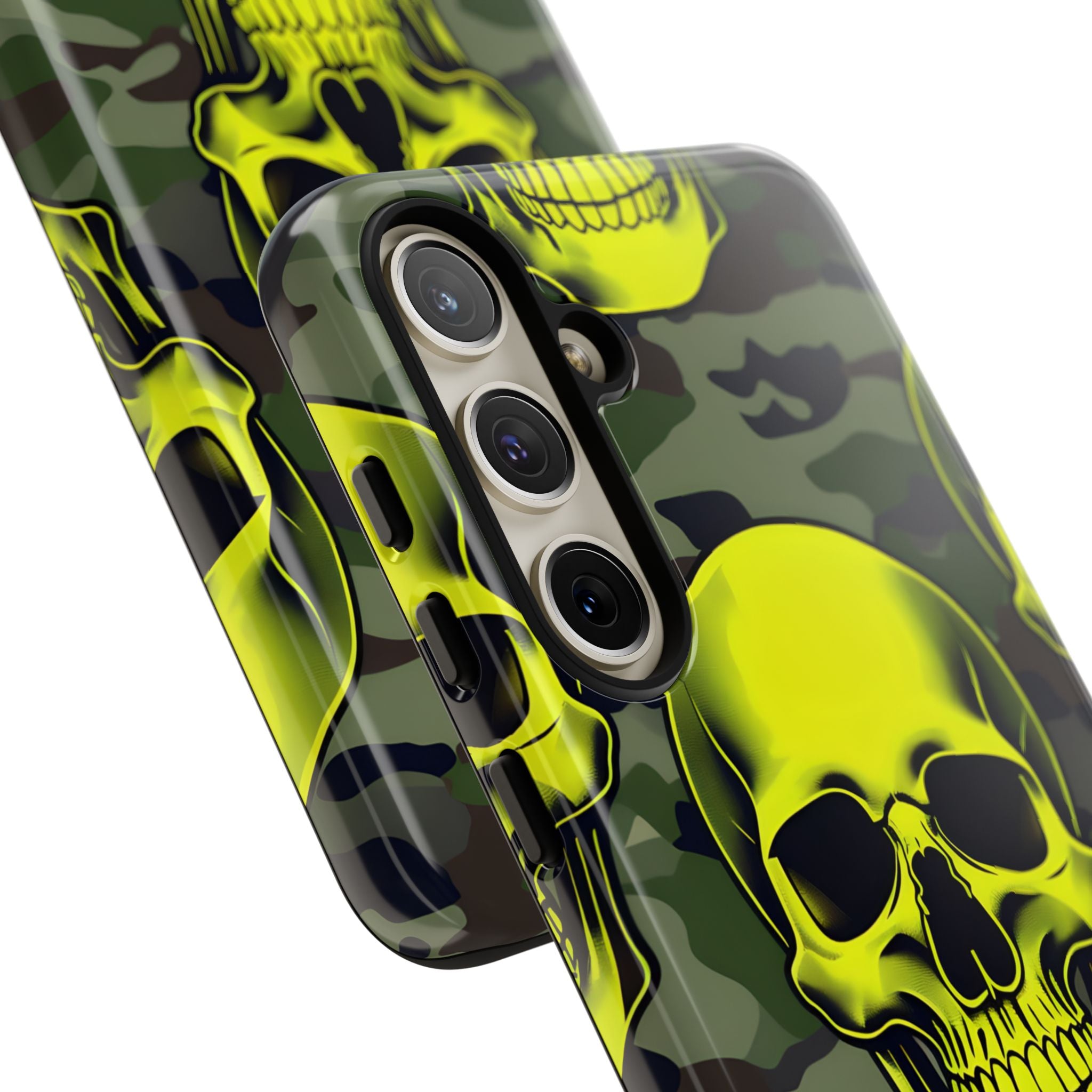 Neon Skull Camo Samsung S24 Plus Case - Tough