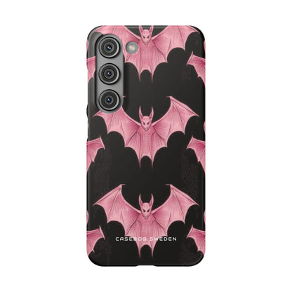 Gothic Pink Bats Aflame Samsung S23 - Slim Phone Case