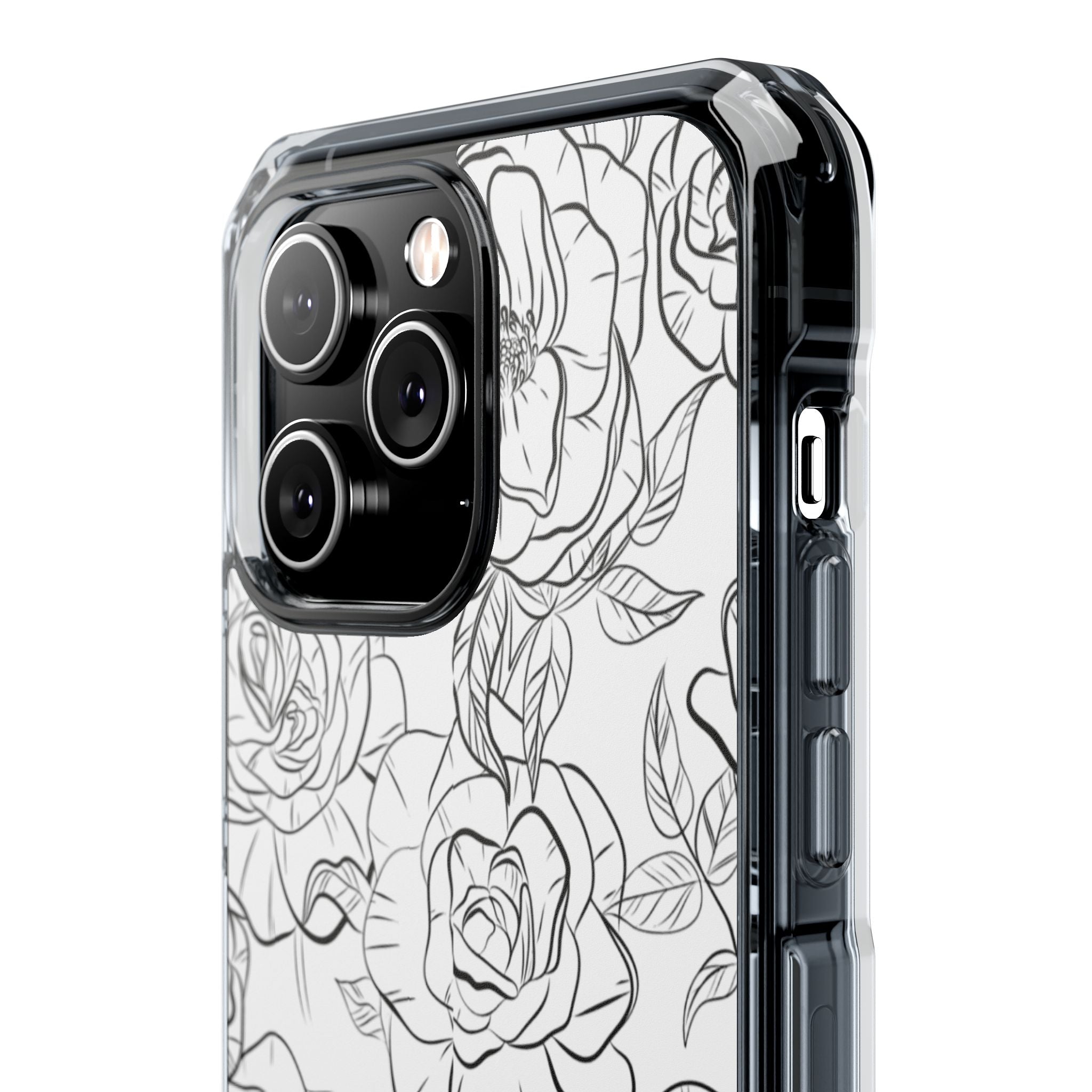 Intricate Rose Sketches iPhone Case - Impact
