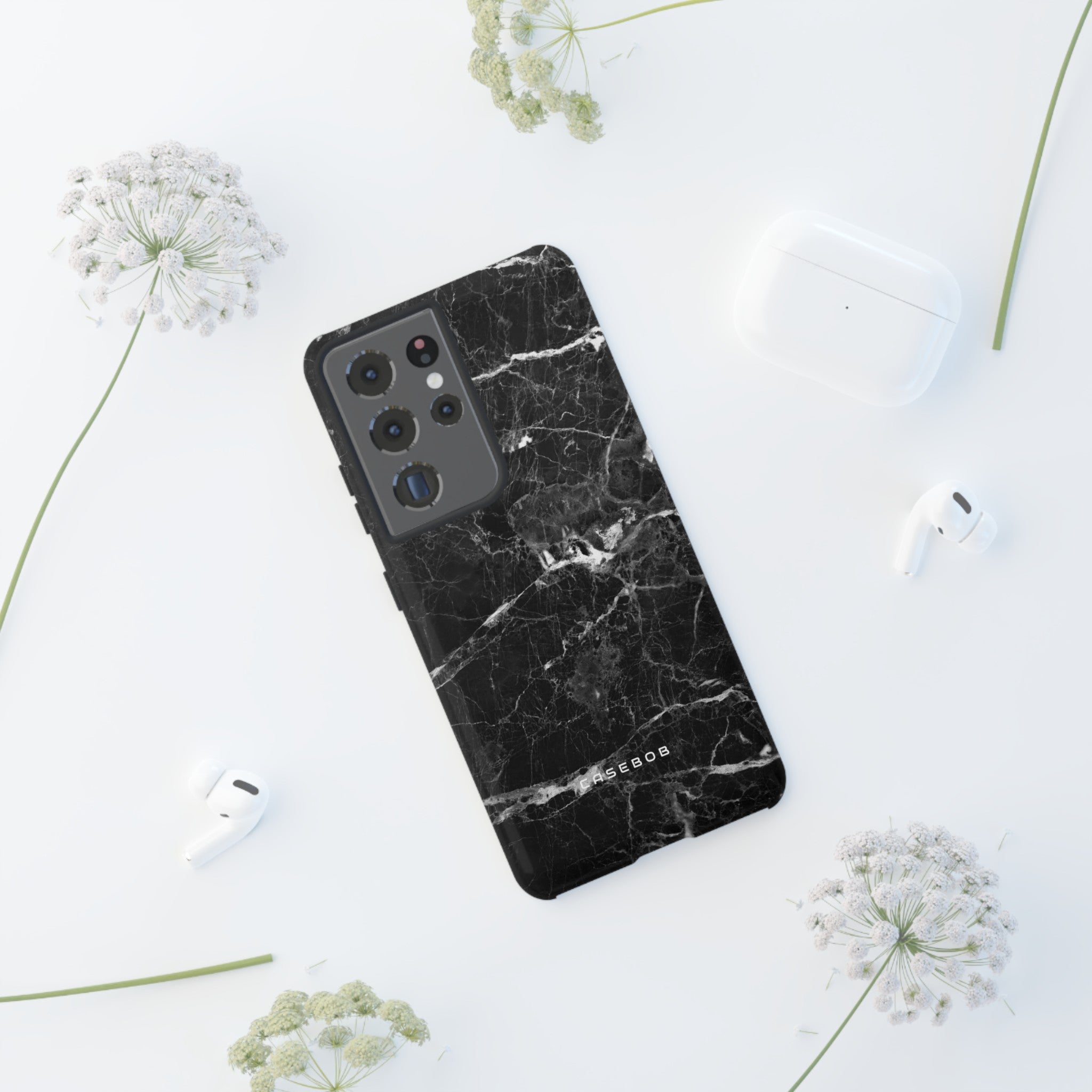 Black Marble - Protective Phone Case