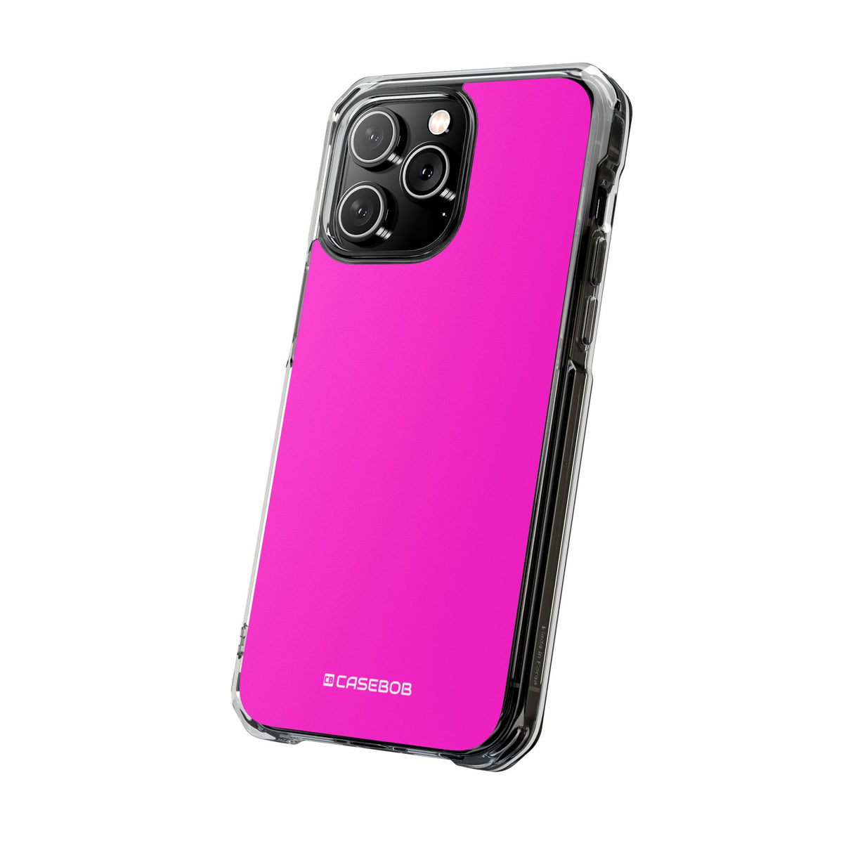 Hot Magenta | Handyhülle für iPhone (Clear Impact Case - Magnetisch)