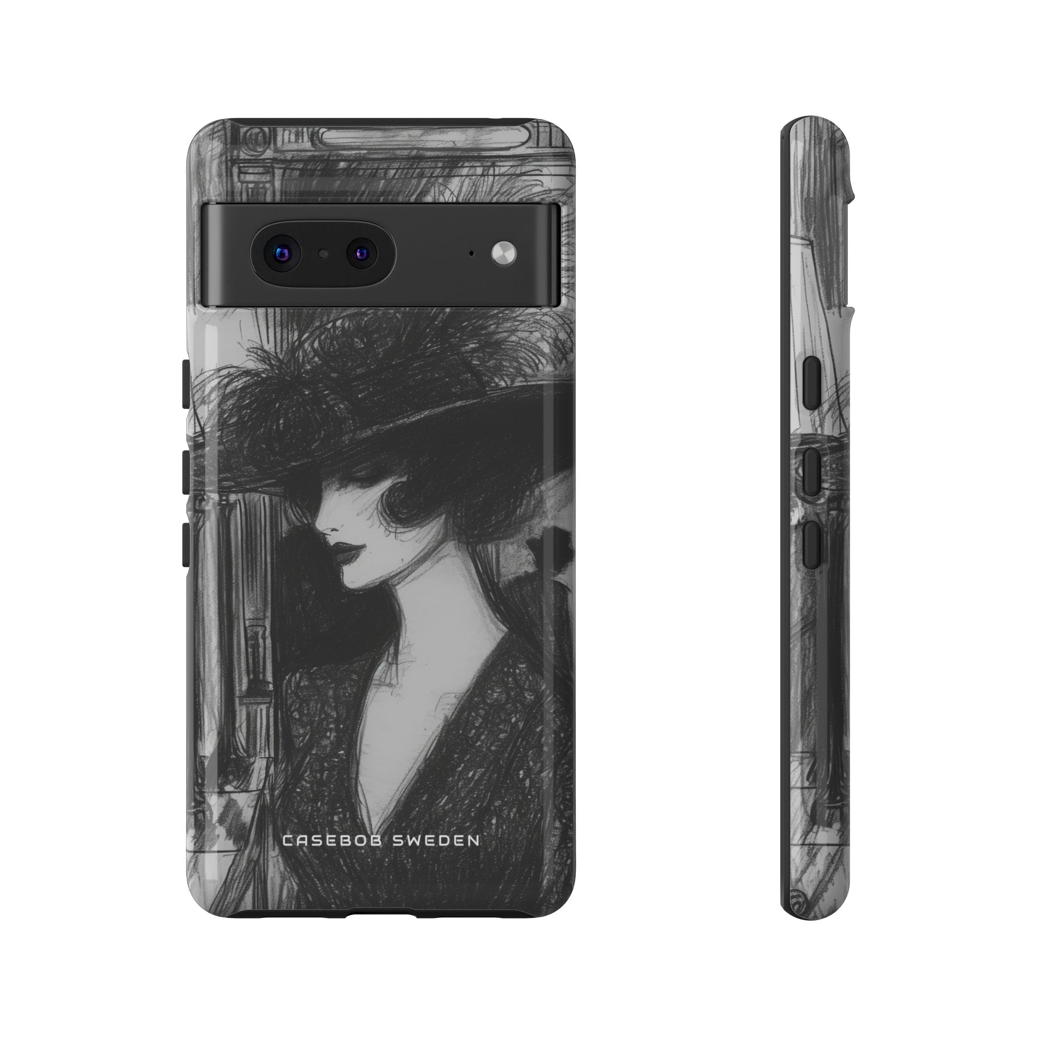 Timeless Elegance in Monochrome Google Pixel 7 - Tough Phone Case