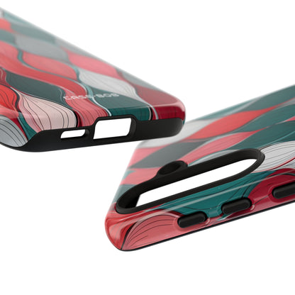 Leaf Cascade Teal Samsung S24 Case - Tough