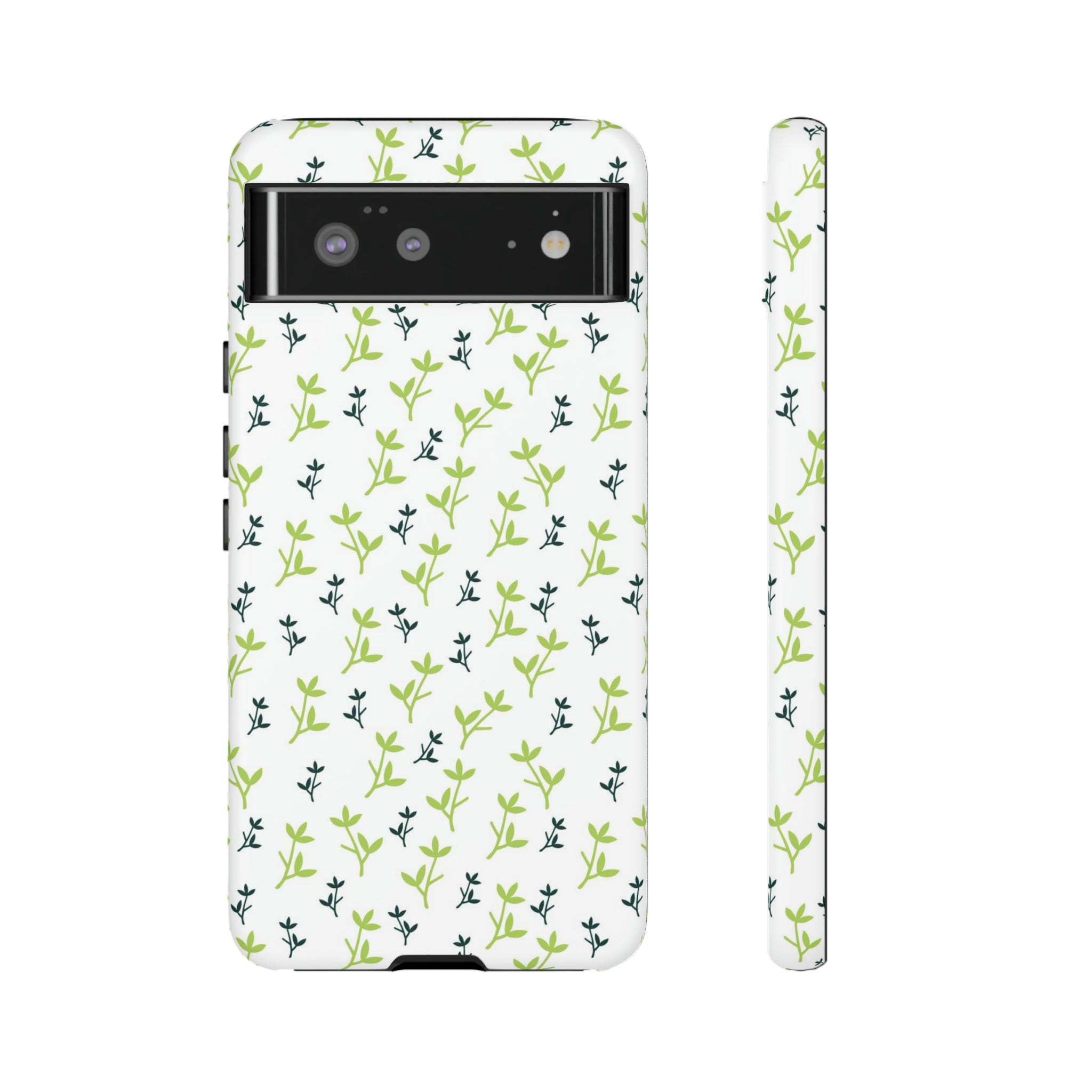 White Flower Pattern - Protective Phone Case