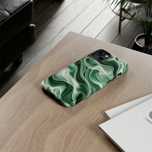 Verdant Wave Elegance - Protective Phone Case