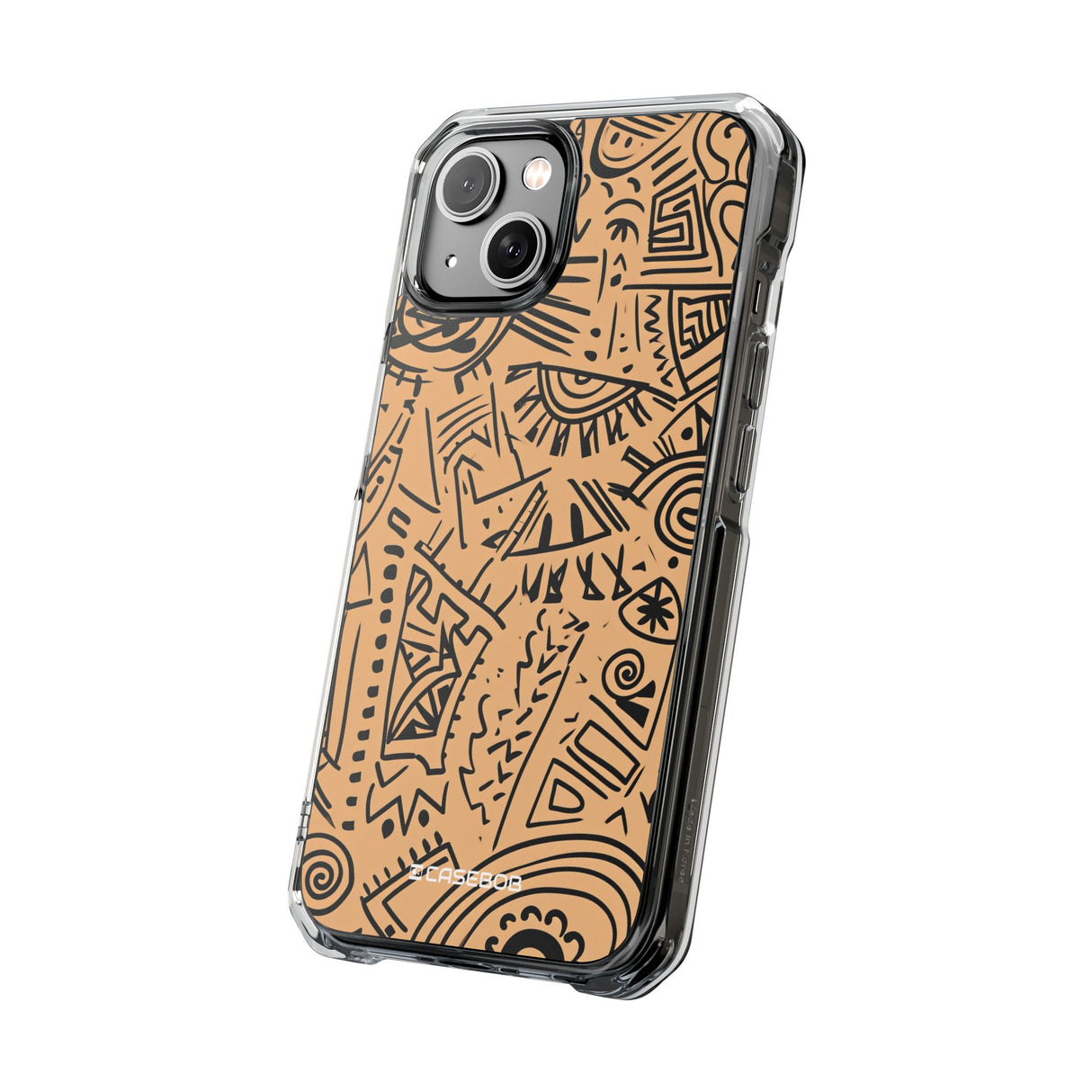 Mystic Tribal Geometry - Phone Case for iPhone (Clear Impact - Magnetic)