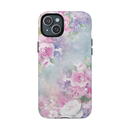 Dreamy Floral Watercolor - Tough + MagSafe® iPhone 15 Phone Case