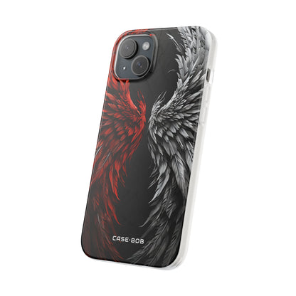 Crimson White Wings iPhone 15 Plus Case - Soft
