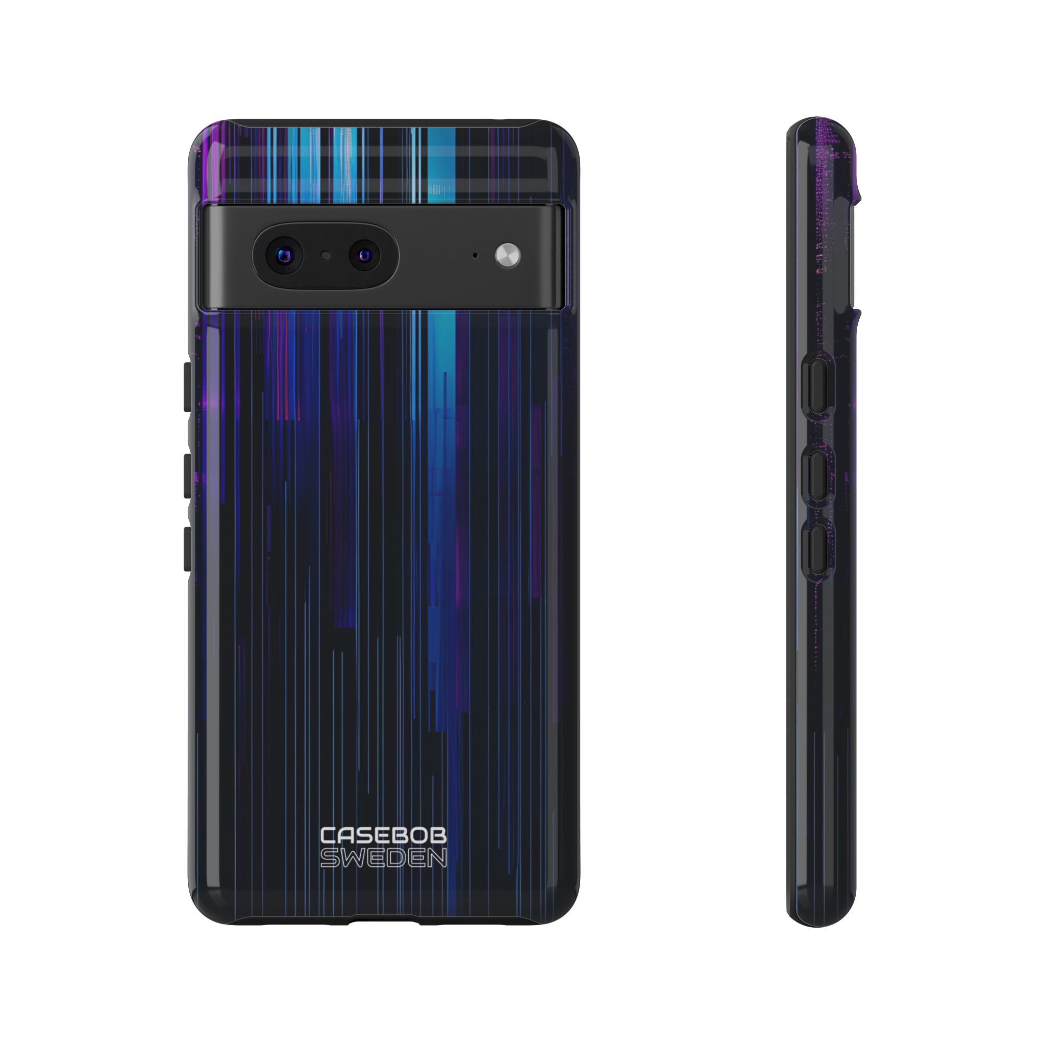 Neon Glitch Stripes Google Pixel 7 - Tough