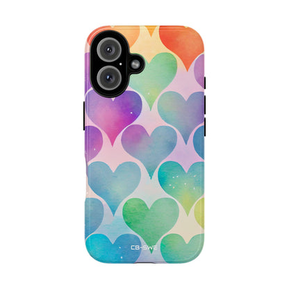 Watercolor Heart Symphony - iPhone Case