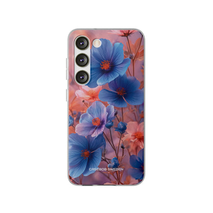 Blue Peach Blossoms - Flexi Samsung S23 Phone Case