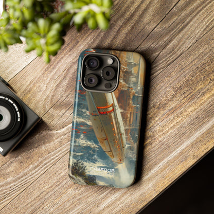 Futuristic Forest Voyage iPhone 15 - Tough