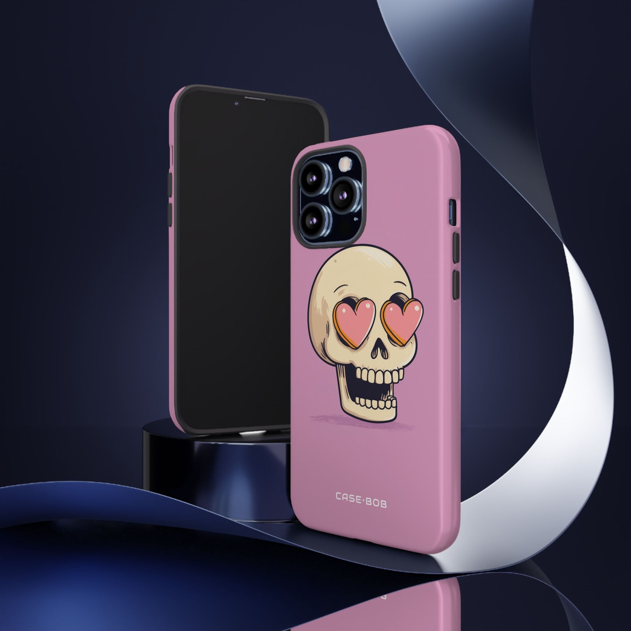 Heart Eyed Skull iPhone 13 Pro Max Case - Tough