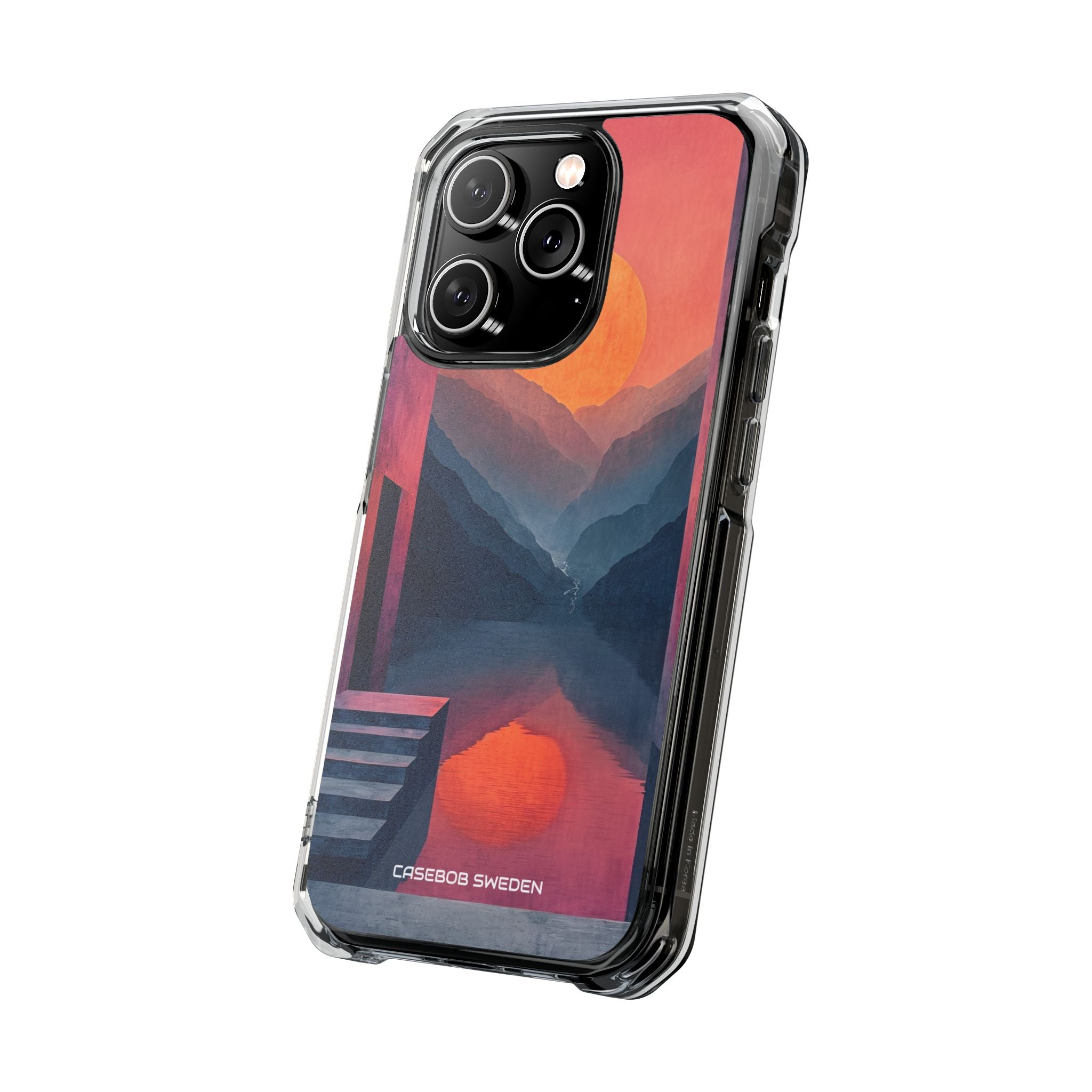 Surreal Sunset Landscape - Clear Impact iPhone 14 Phone Case