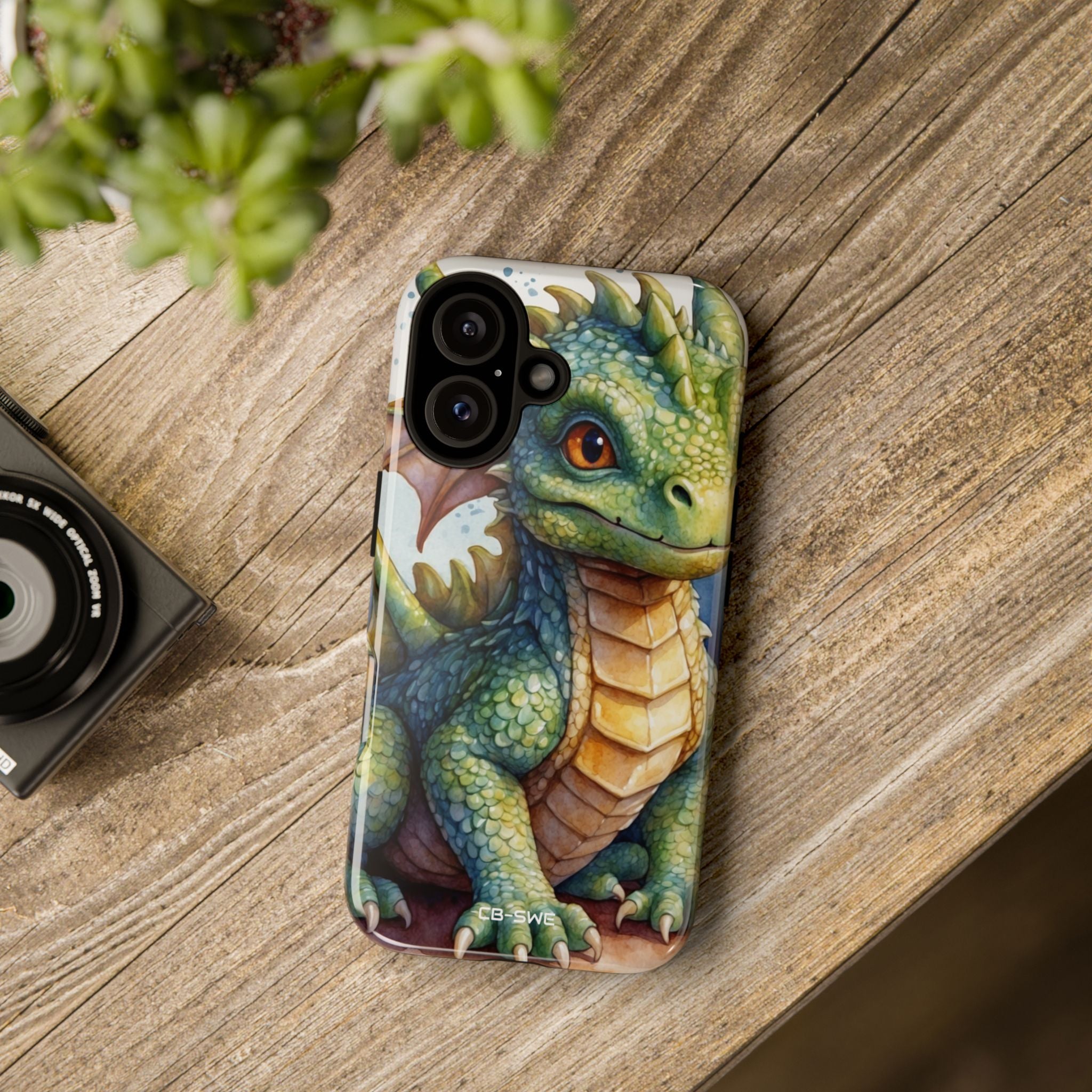 Green Dragon Smiles - iPhone Case