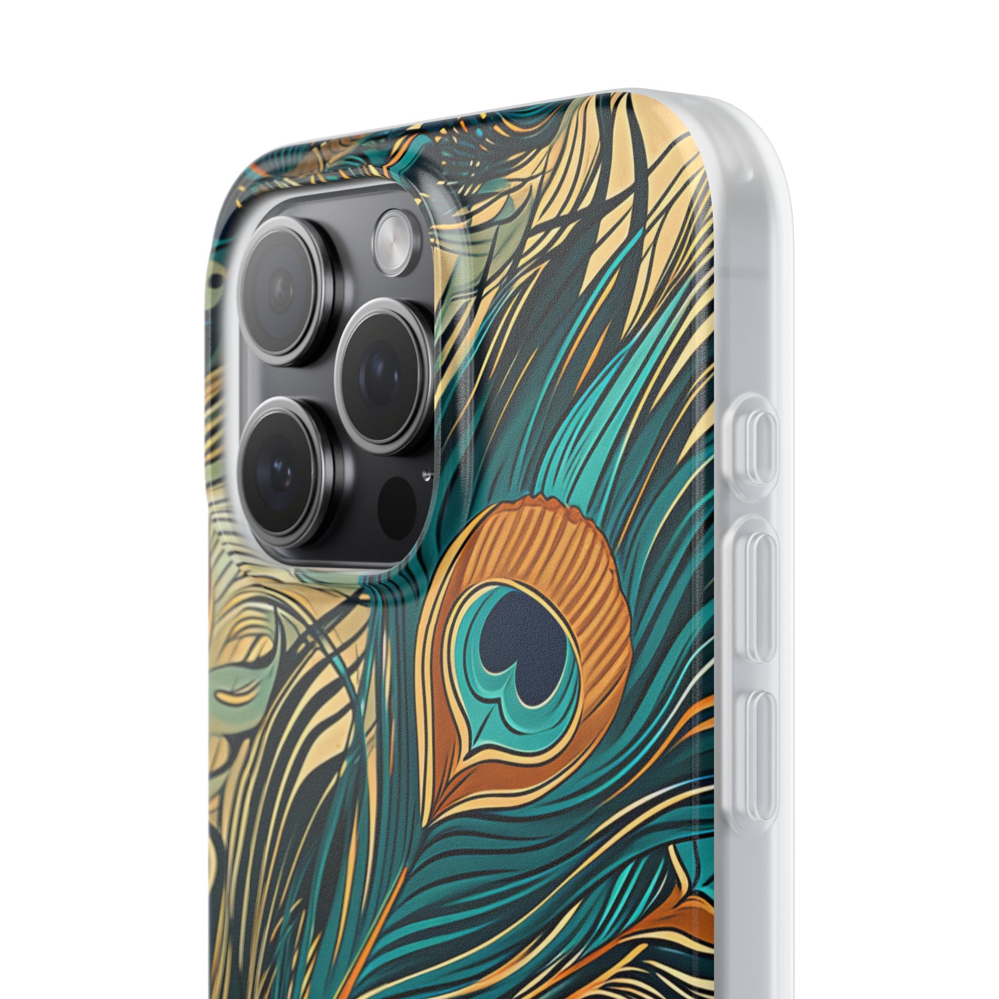 Art Nouveau Peacock Elegance iPhone 15 - Flexi Phone Case