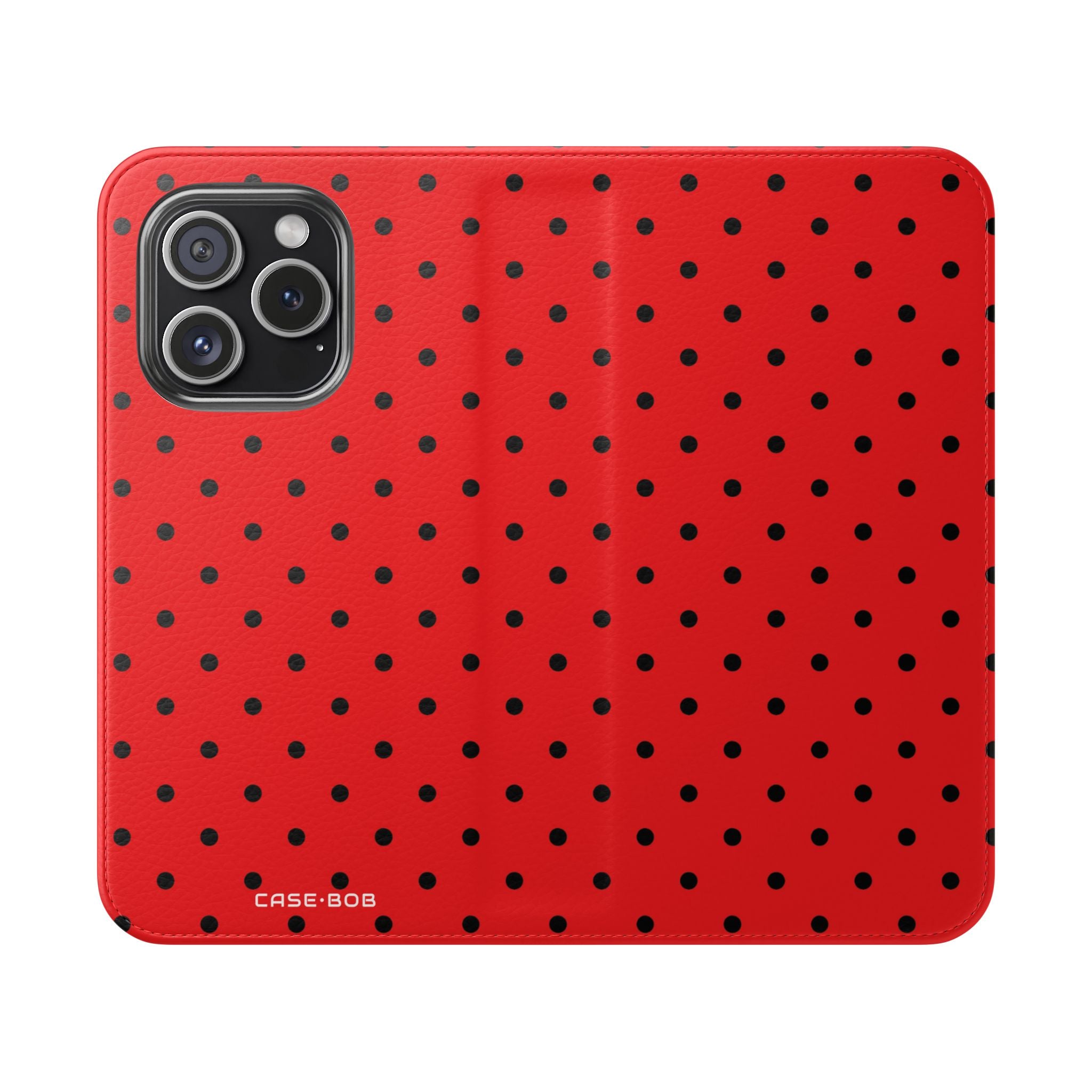 Black Dot Grid - iPhone 15 Pro Case - Wallet