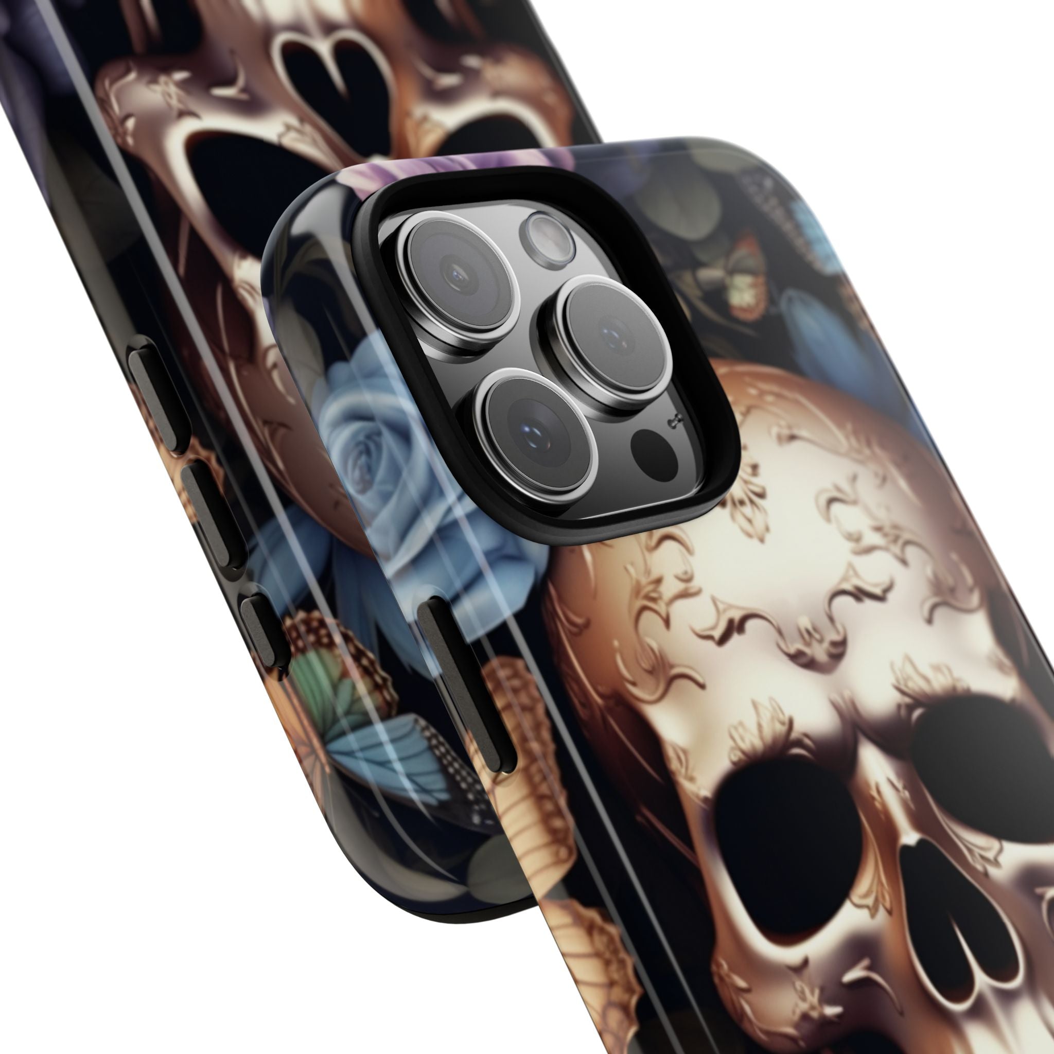 Skull Among Blossoms - iPhone Case