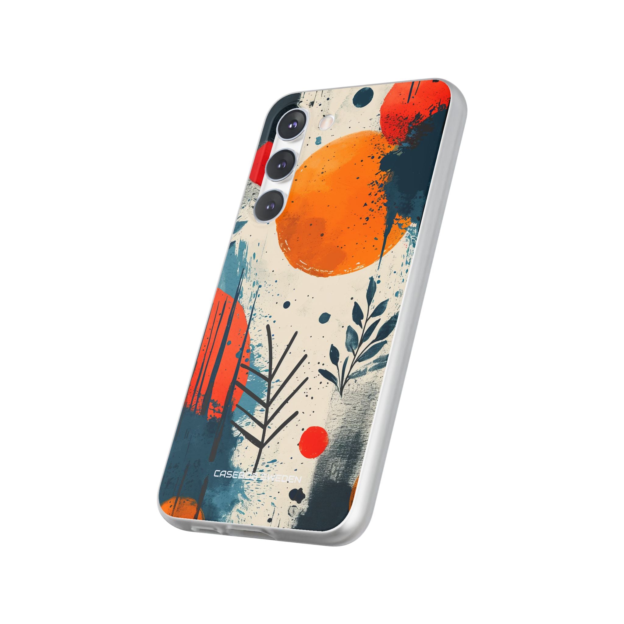 Orange Blue Splash - Flexi Samsung S23 Phone Case