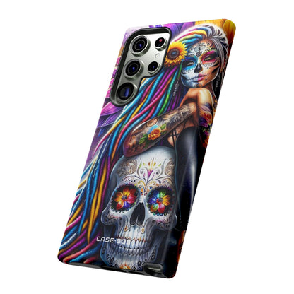 Sunflower Skull Glow Samsung S23 Ultra Case - Tough