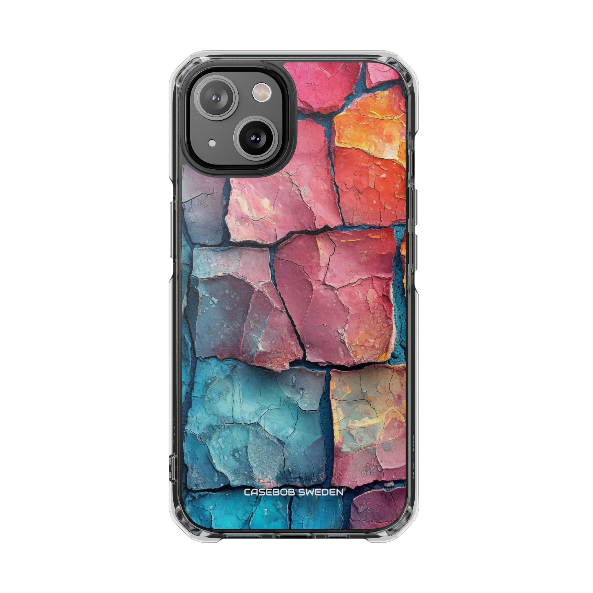 Cracked Earth Mosaic - Clear Impact iPhone 14 Phone Case