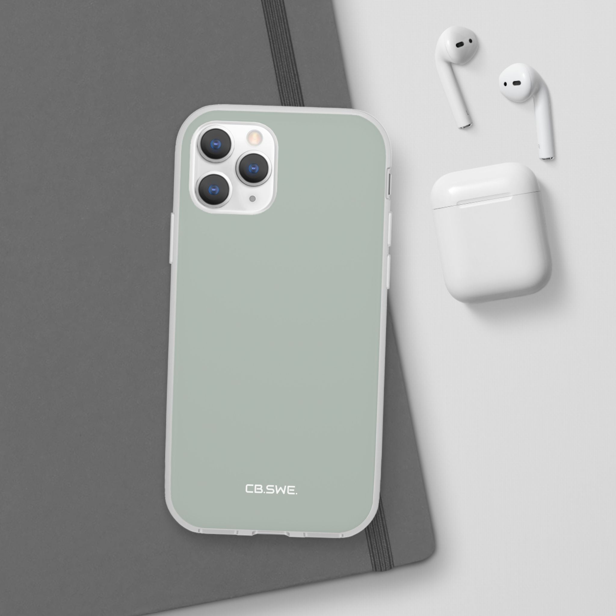 Aschgraue iPhone-Hülle – Flexi