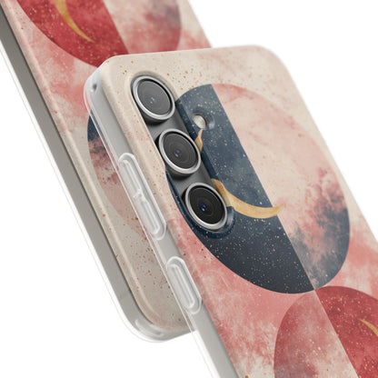 Golden Crescent Circles Samsung S24 Case - Soft