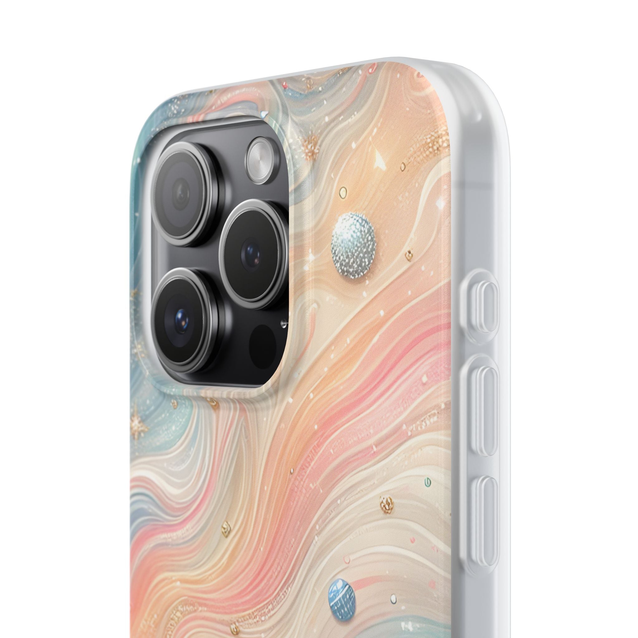 Iridescent Swirls iPhone 15 Pro Case - Soft