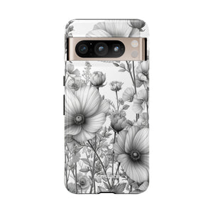 Grayscale Botanical Elegance - for Google Pixel 8