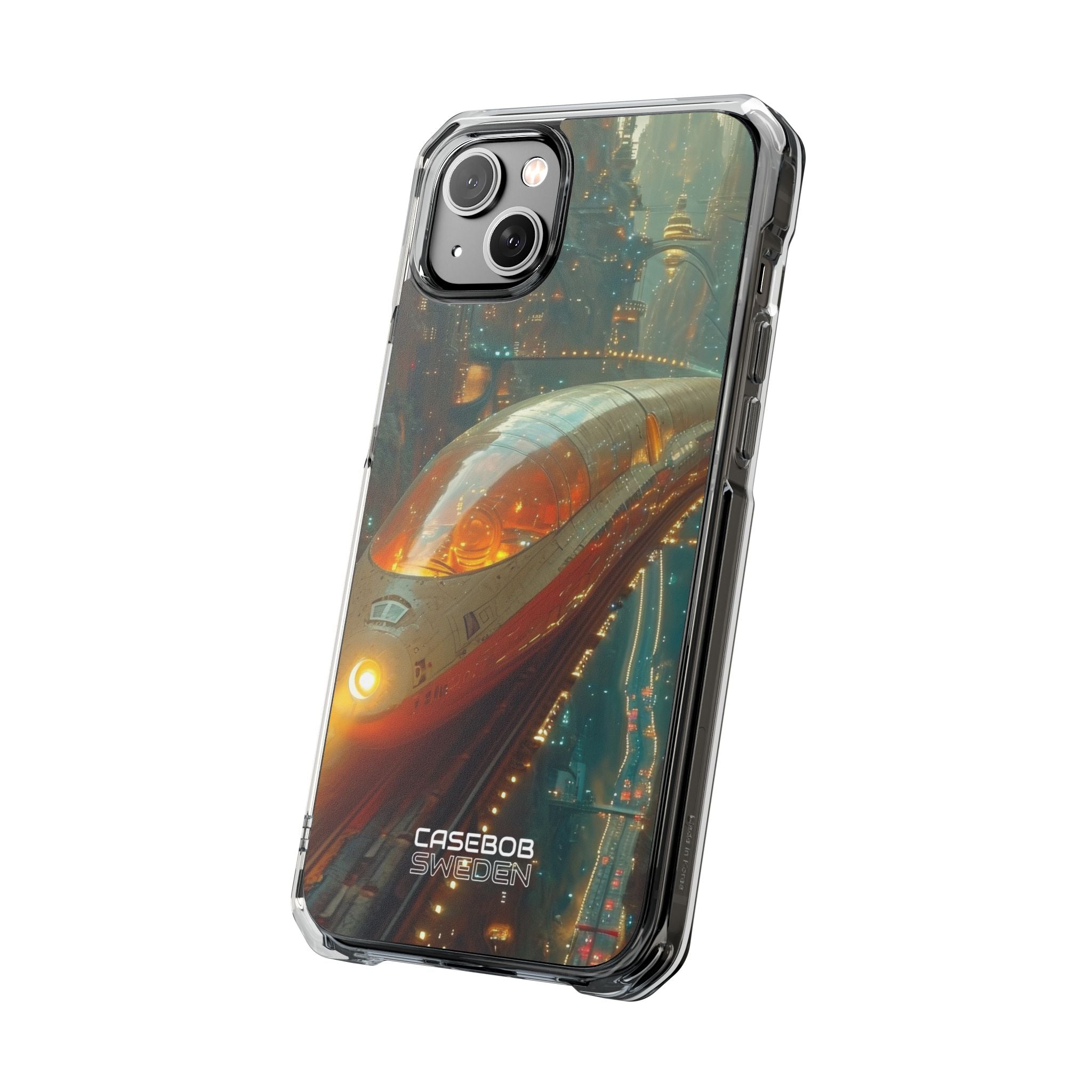 Futuristic Train Odyssey iPhone 14 - Impact Clear+