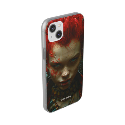 Red Spike Gaze iPhone 14 Plus Case - Soft