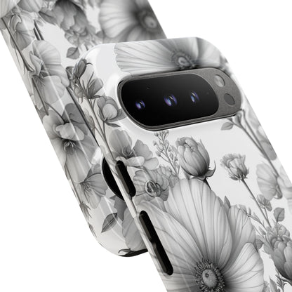 Vintage Floral Etching Google Pixel 9 - Tough