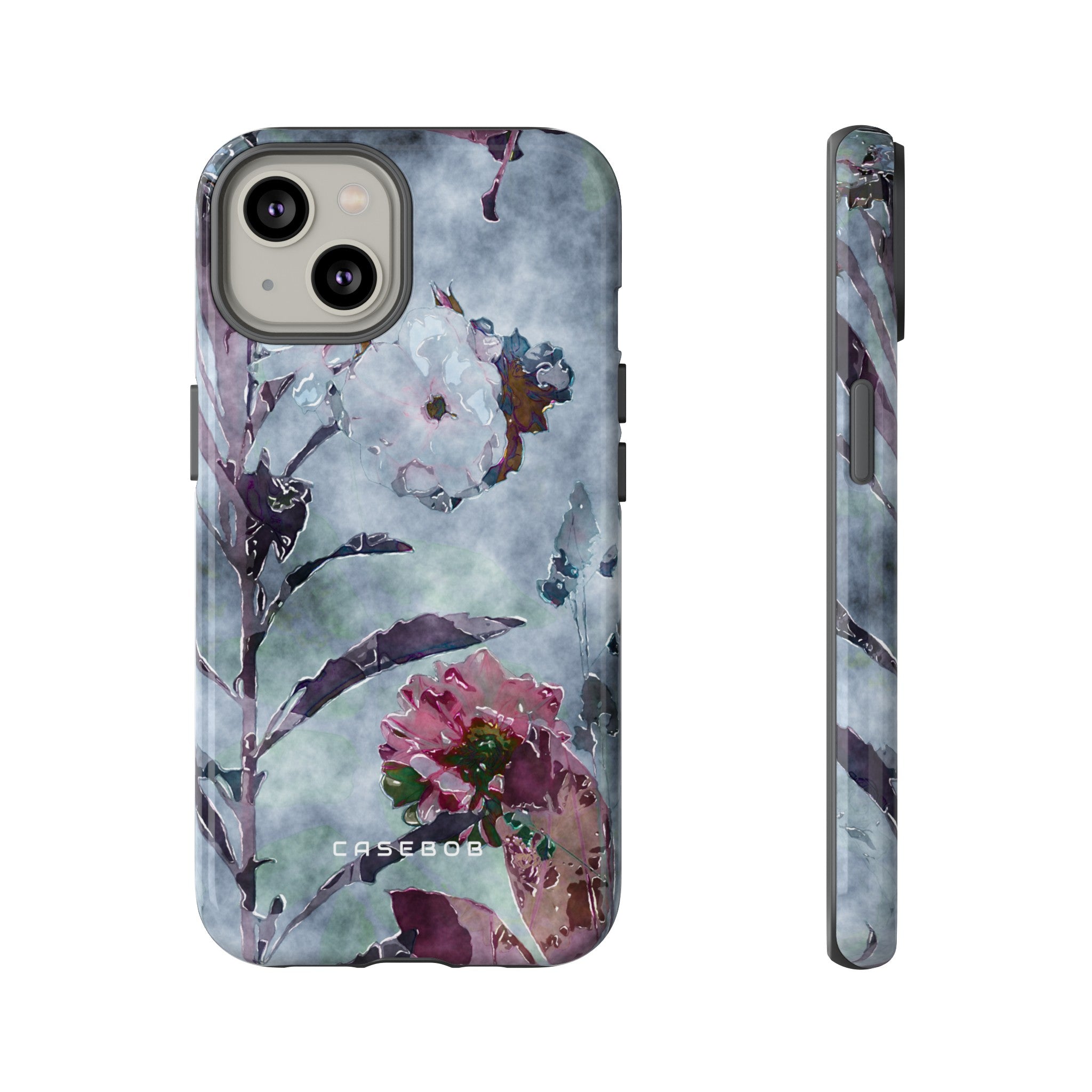 Monochrome Roses, Peonies & Asters - Protective Phone Case