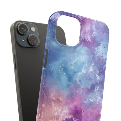 Cosmic Nebula Swirls - Slim iPhone 15 Phone Case