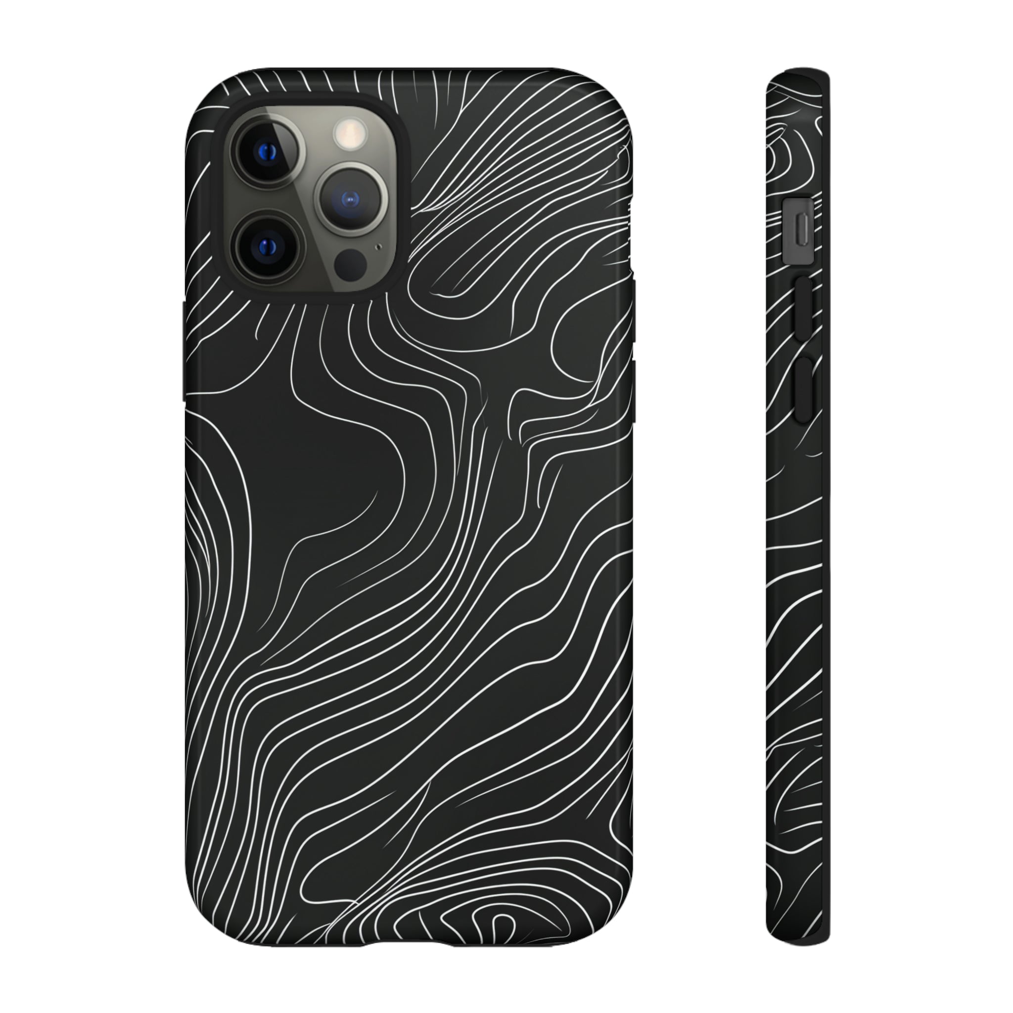 Mancho Grey Lines Abstract Case - Protective Phone Case